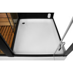 MO-1752B LEWA TRIO, dry sauna, steam sauna and shower cabin 180X110X223CM | Modern Design | Home SPA