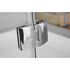 MO-1752W LEFT TRIO corner, dry sauna, steam sauna and shower cabin 180X110X223CM | Natural Wood | Scandinavian Style