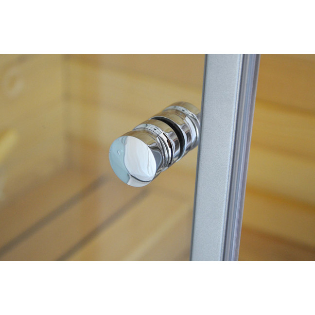 MO-1752W RIGHT TRIO, dry sauna, steam sauna and shower cabin 180X110X223CM | Thermo Wood | Modern Design