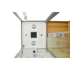 MO-1752W RIGHT TRIO, dry sauna, steam sauna and shower cabin 180X110X223CM | Thermo Wood | Modern Design
