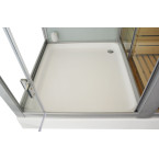 MO-1752W RIGHT TRIO, dry sauna, steam sauna and shower cabin 180X110X223CM | Thermo Wood | Modern Design