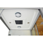 MO-1752W RIGHT TRIO, dry sauna, steam sauna and shower cabin 180X110X223CM | Thermo Wood | Modern Design