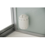 MO-1752W LEFT TRIO corner, dry sauna, steam sauna and shower cabin 180X110X223CM | Natural Wood | Scandinavian Style