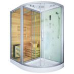MO-1751W LEWA TRIO, dry sauna, steam sauna and shower cabin 180X110X223CM | Elegant Minimalism | Luxury Relaxation