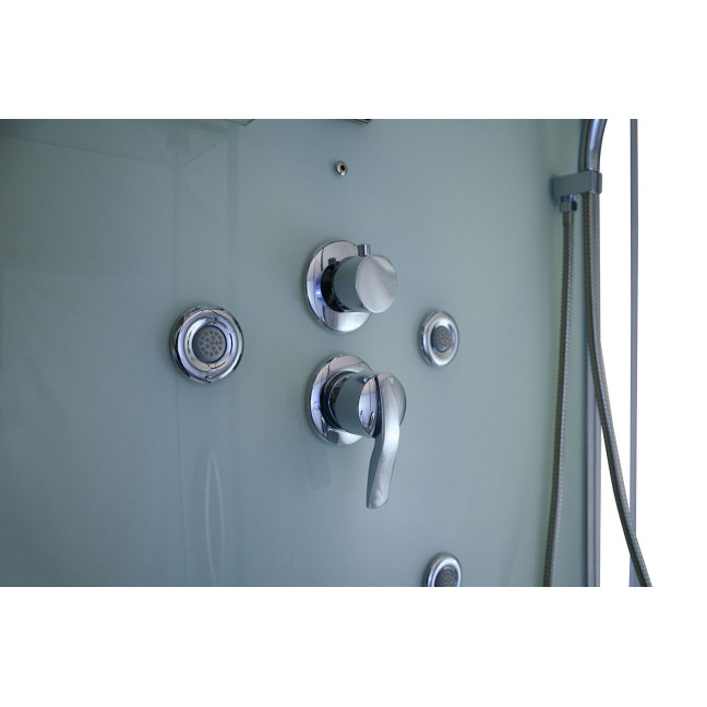 MO-1751W LEWA TRIO, dry sauna, steam sauna and shower cabin 180X110X223CM | Elegant Minimalism | Luxury Relaxation