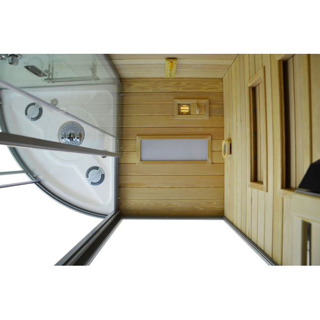 MO-1751W LEWA TRIO, dry sauna, steam sauna and shower cabin 180X110X223CM | Elegant Minimalism | Luxury Relaxation