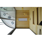 MO-1751W LEWA TRIO, dry sauna, steam sauna and shower cabin 180X110X223CM | Elegant Minimalism | Luxury Relaxation