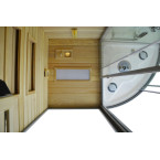 MO-1751W RIGHT TRIO, dry sauna, steam sauna and shower cabin 180X110X223CM | Ready to Assemble | Luxury Relaxation