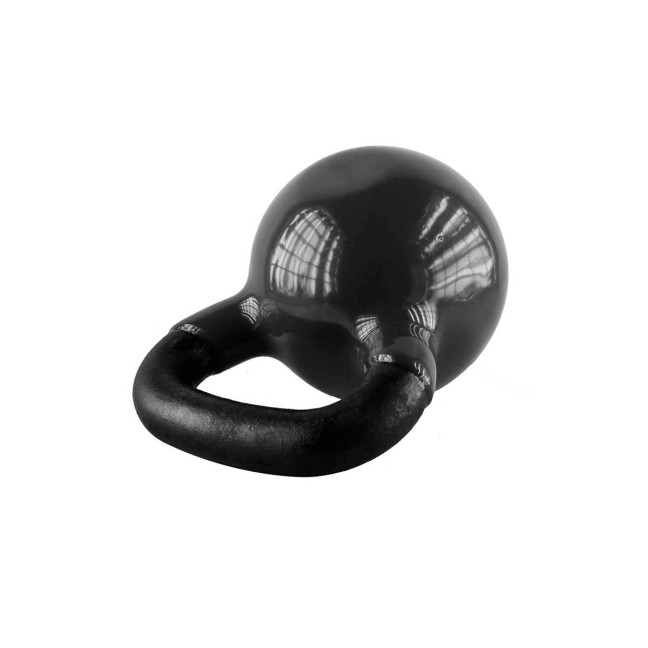 Black Kettlebell Cast Iron Vinyl Coated HMS