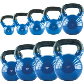 KNV BLUE CAST IRON KETTLEBELL VINYL-COATED HMS