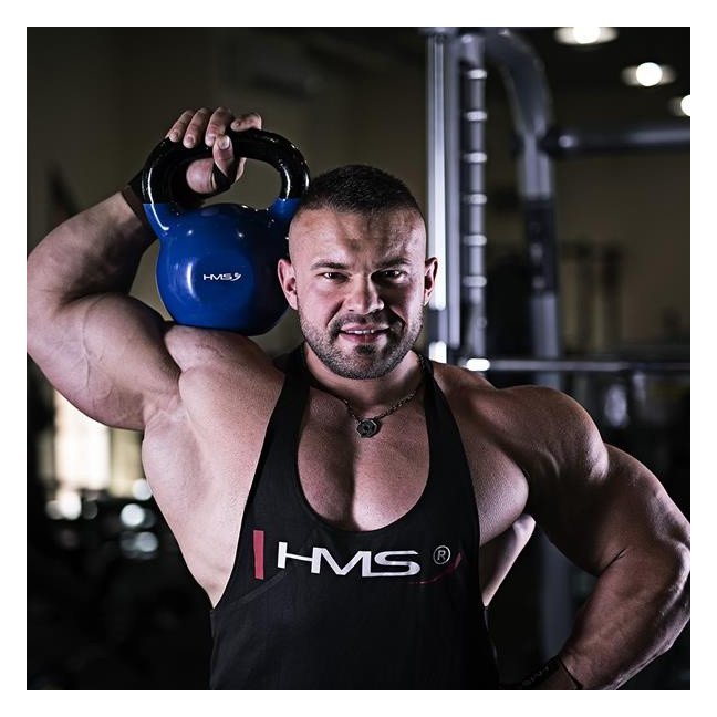 KNV BLUE CAST IRON KETTLEBELL VINYL-COATED HMS