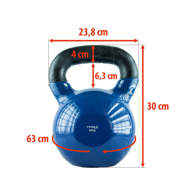 Blue KETTLEBELL Vinyl-Coated Cast Iron HMS