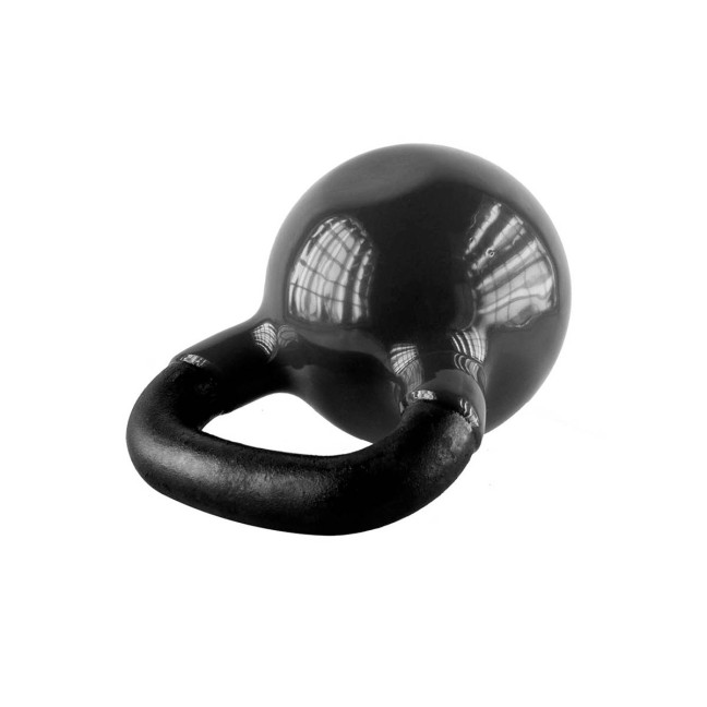 Black Kettlebell Cast Iron Vinyl Coated HMS