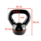 Black Kettlebell Cast Iron Vinyl Coated HMS