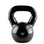 Black Kettlebell Cast Iron Vinyl Coated HMS