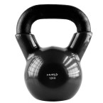 Black Kettlebell Cast Iron Vinyl Coated HMS
