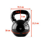 Black Kettlebell Cast Iron Vinyl Coated HMS