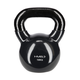 Black Kettlebell Cast Iron Vinyl Coated HMS