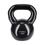 Black Kettlebell Cast Iron Vinyl Coated HMS