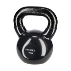 Black Kettlebell Cast Iron Vinyl Coated HMS