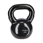 Black Kettlebell Cast Iron Vinyl Coated HMS