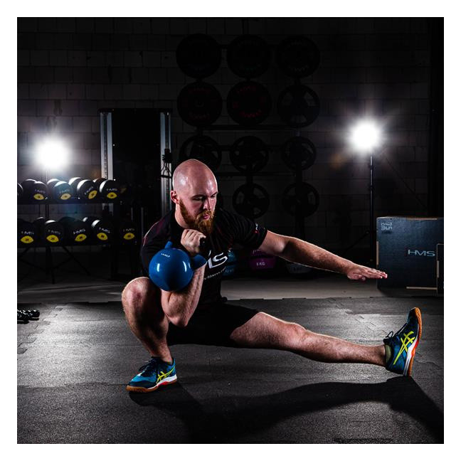 KNV BLUE CAST IRON KETTLEBELL VINYL-COATED HMS