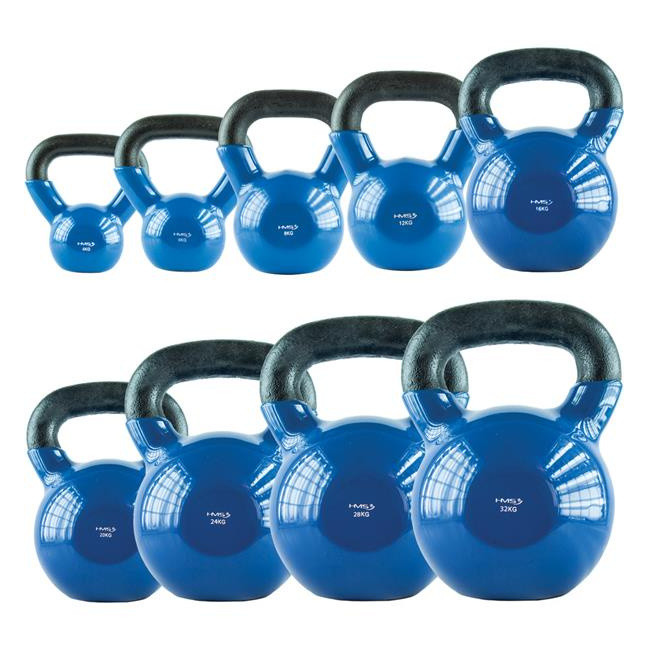 KNV BLUE CAST IRON KETTLEBELL VINYL-COATED HMS