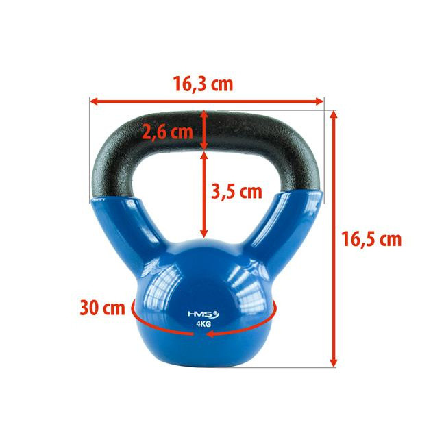 KNV BLUE CAST IRON KETTLEBELL VINYL-COATED HMS