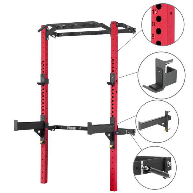 KLT22 WIELOFUNKCYJNA KLATKA TRENINGOWA SKŁADANA RED HMS