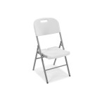 Folding catering chair - white