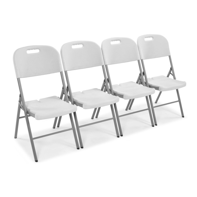 Folding catering chair - white