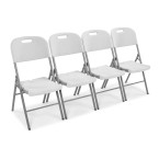 Folding catering chair - white