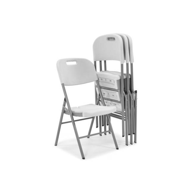 Folding catering chair - white