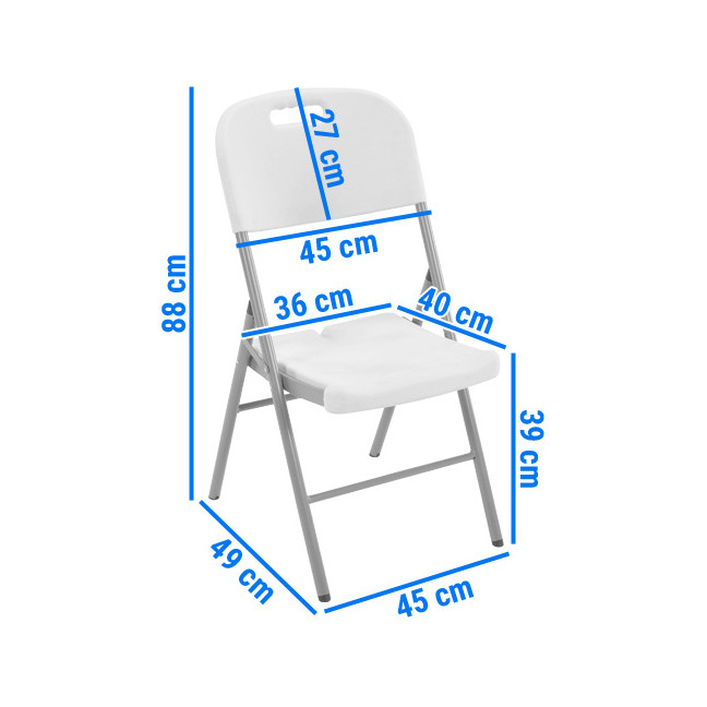 Folding catering chair - white