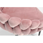 ROSA braided glamor chair - black and powder pink