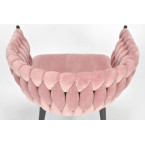 ROSA braided glamor chair - black and powder pink