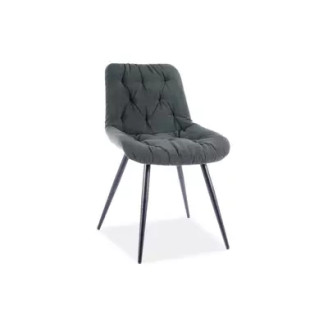 PRAGA Corduroy Chair Black Frame