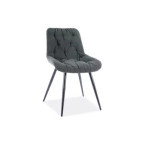 PRAGA Corduroy Chair Black Frame