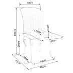 PRINCE VELVET chair Chrome/Black