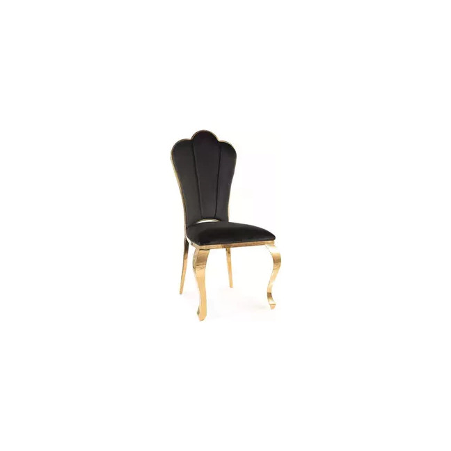 QUEEN VELVET chair Golden Frame/Black
