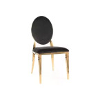 QUEEN VELVET chair Golden Frame/Black