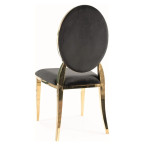 QUEEN VELVET chair Golden Frame/Black