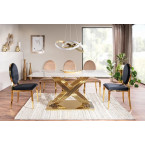 QUEEN VELVET chair Golden Frame/Black