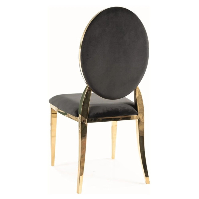 QUEEN VELVET chair Golden Frame/Black