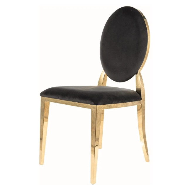 QUEEN VELVET chair Golden Frame/Black
