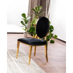 QUEEN VELVET chair Golden Frame/Black