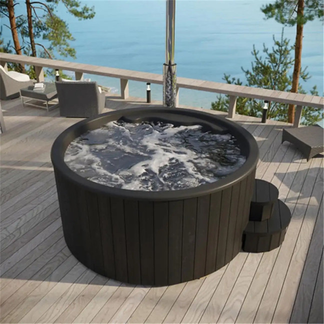 DeLux 200 Hot Tub - Luxurious Outdoor Spa BLACK