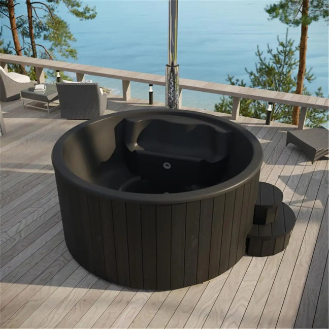 DeLux 200 Hot Tub - Luxurious Outdoor Spa BLACK