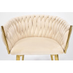 ROSA braided glamor chair - black and powder pink