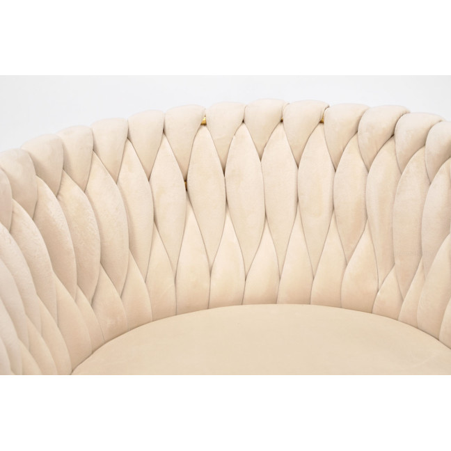 ROSA braided glamor chair - black and powder pink